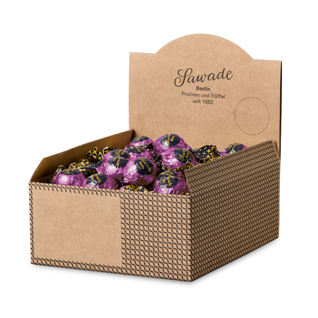 Marc de Champagne-Trüffel Kugel, 50 St. Produktbild: Marc de Chamapgne Trüffel Kugel in Karton