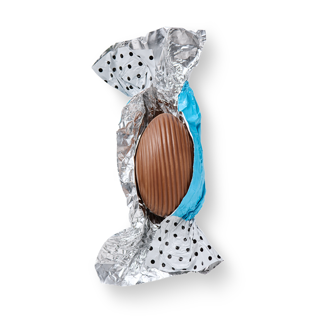 Produktbild: Sahnenougat Vollmilch Ei einzeln offen  Produktbild: Sahnenougat Vollmilch Ei einzeln offen