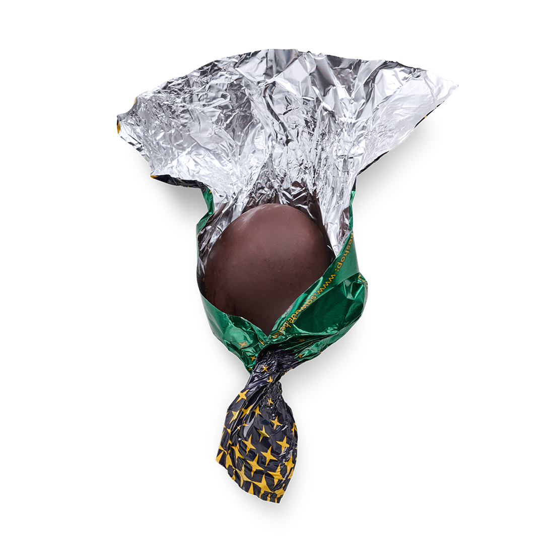 Produktbild: Blätterkrokant Kugel Zartbitter offen Produktbild: Blätterkrokant Kugel Zartbitter offen