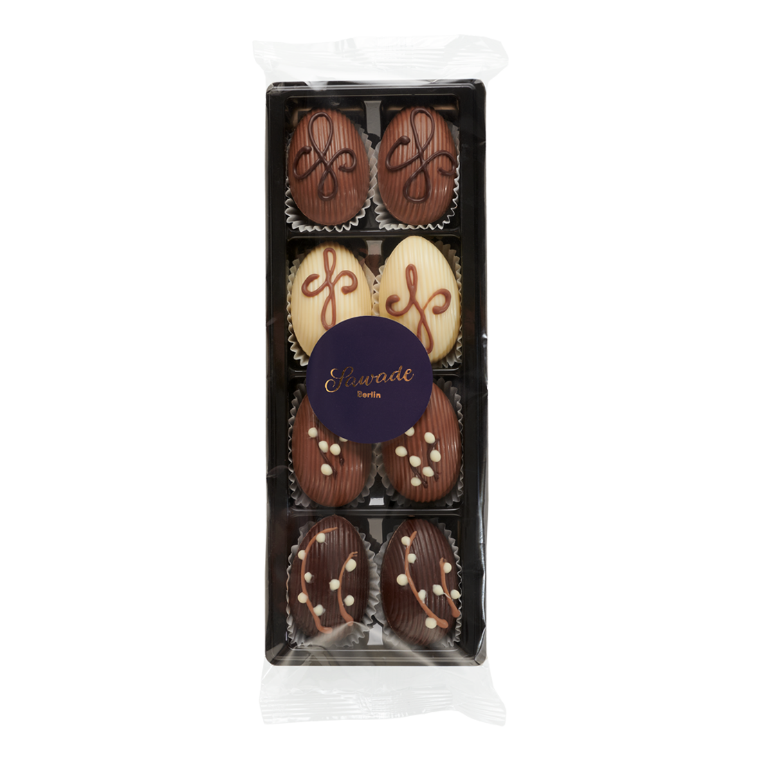 Dessert-Eier Produktbild: 4 Desserteier Sorten im Blister