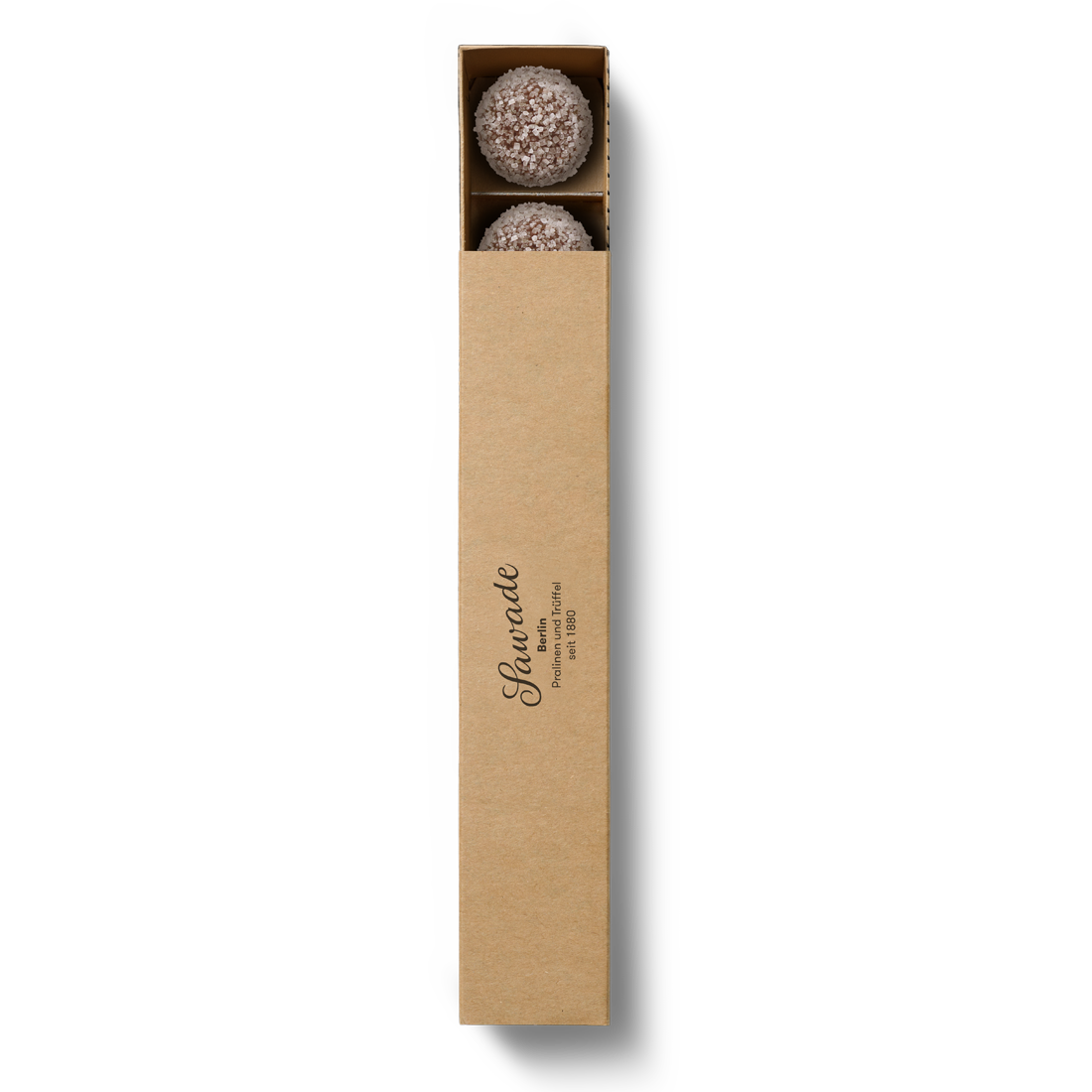 Produktbild: Pralinenstange Cognac-Sahne-Trüffel Zartbitter Ansicht von oben Produktbild: Pralinenstange Cognac-Sahne-Trüffel Zartbitter Ansicht von oben