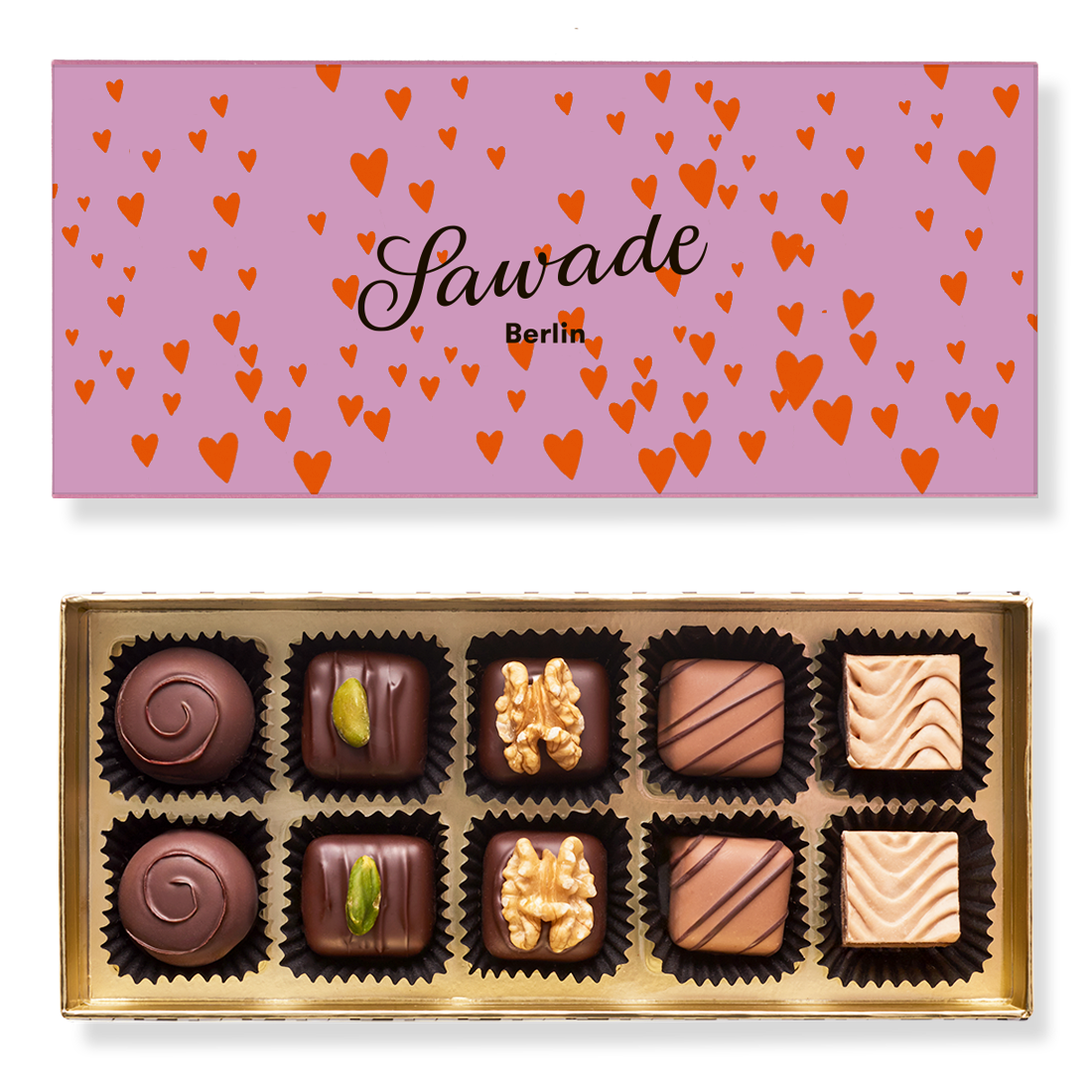 Produktbild: Klassische Schachtel der Edition Liebe mit geöffnetem Deckel Produktbild: Klassische Schachtel der Edition Liebe mit geöffnetem Deckel