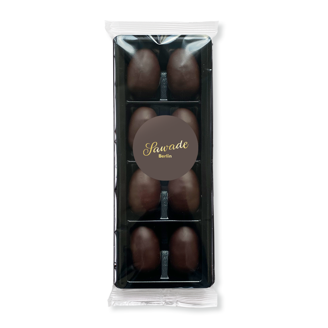 Edelmarzipan »Knack Eier« 8 St. Produktbild: Edelmarzipanei Knackeier im Blister mit grauer Siegelmarke