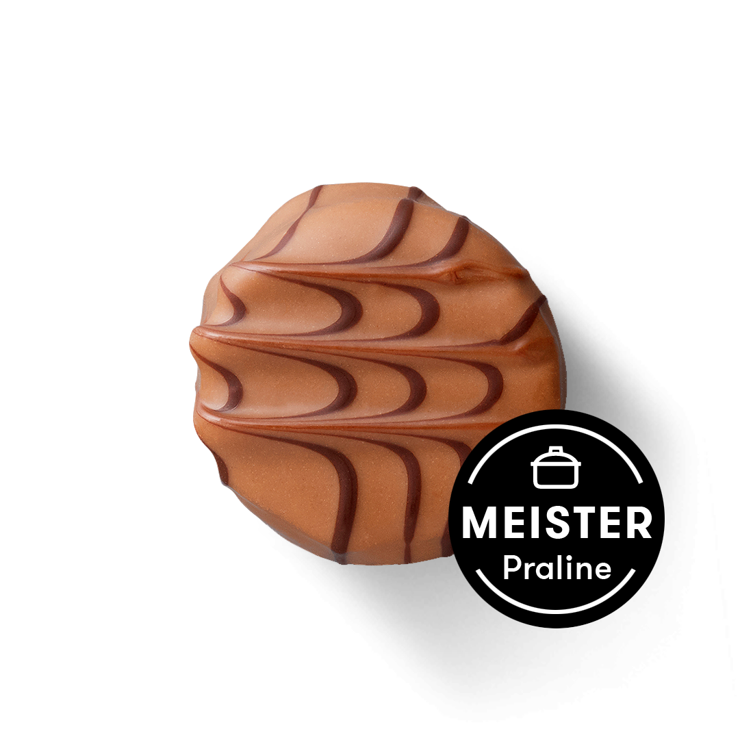 Marzipan-Rumtraube in Vollmilchschokolade Produktbild: Marzipan Rumtraube Meisterpraline