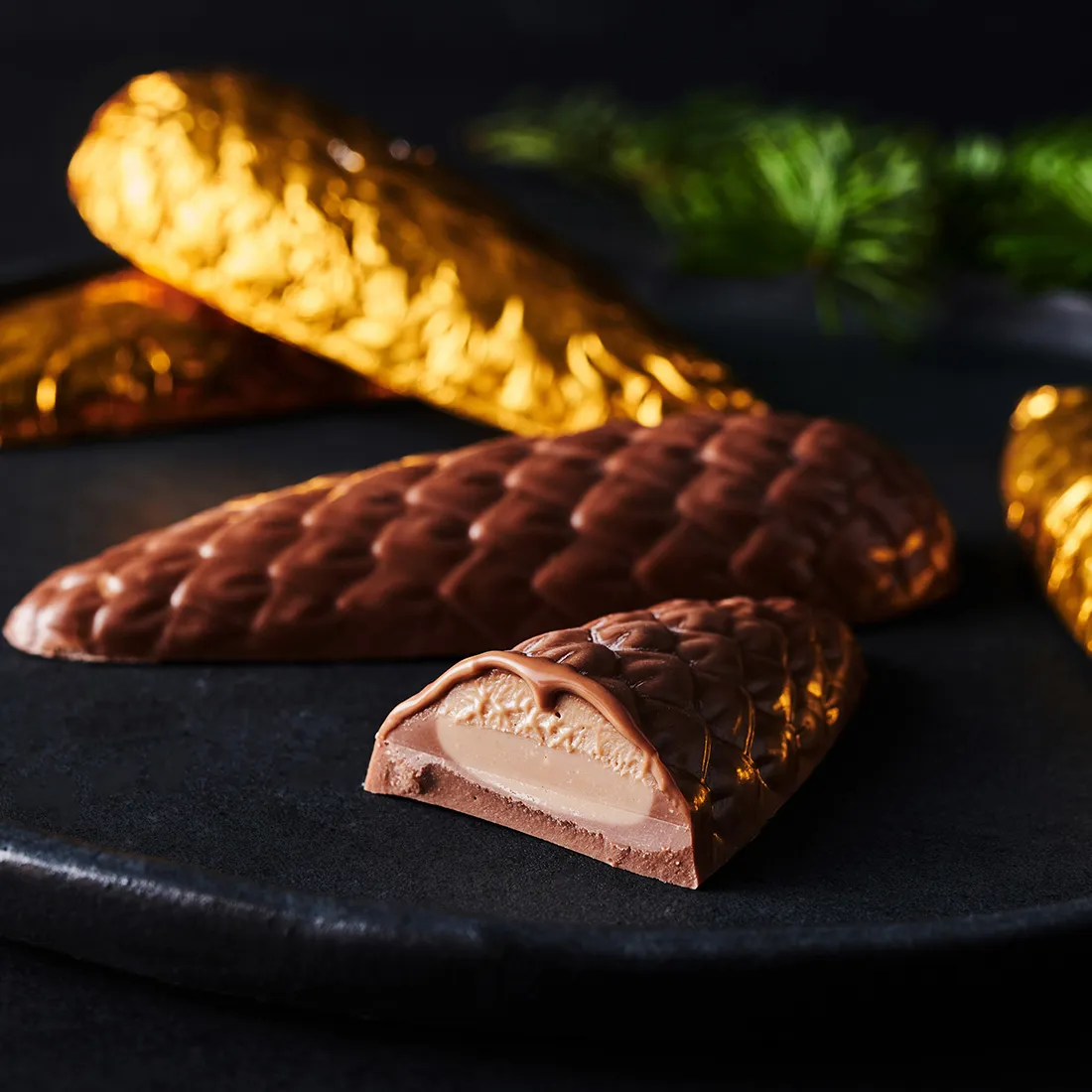 Stimmungsbild: Tannenzapfen dekorativ aufgeschnitten