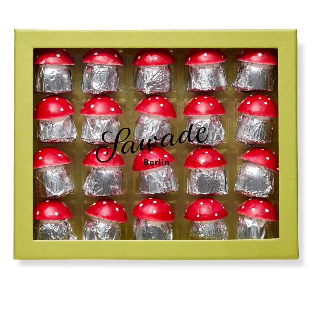 Produktbild: Große Schachtel Schokoladen-Pilze Produktbild: Große Schachtel Schokoladen-Pilze
