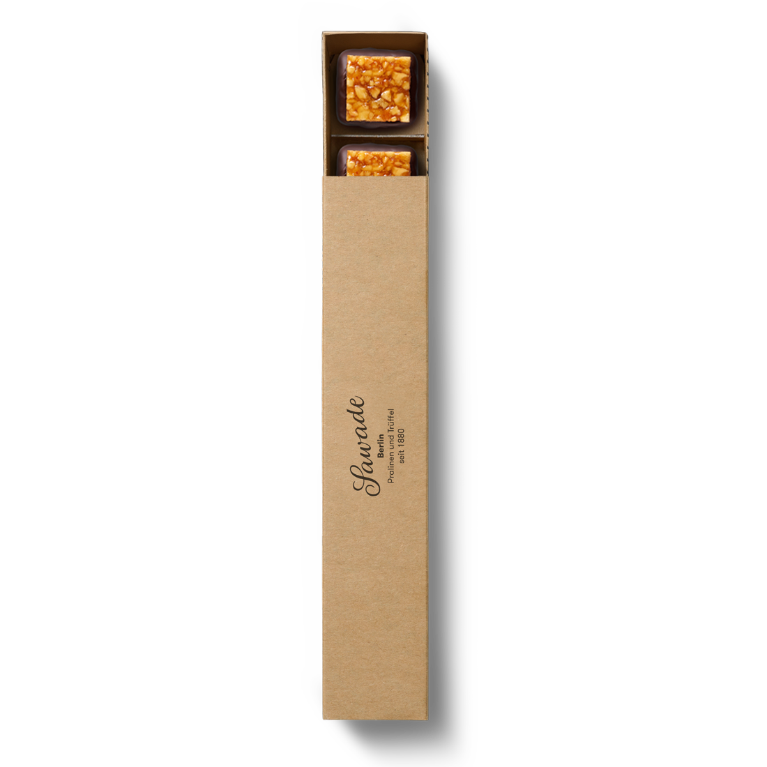 Produktbild: Pralinenstange Marzipan-Krokant Ansicht von oben Produktbild: Pralinenstange Marzipan-Krokant Ansicht von oben
