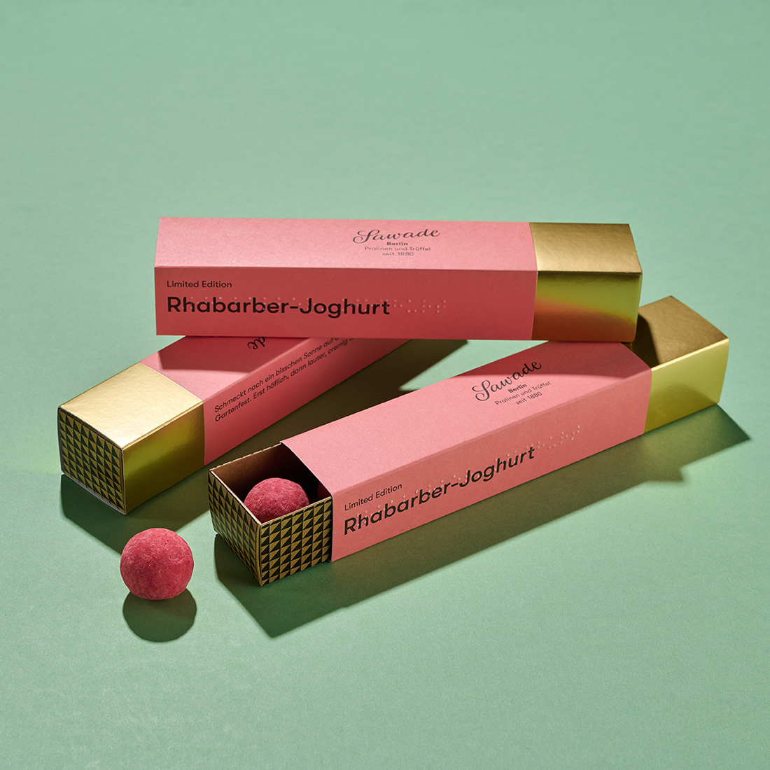 Pralinenstangen Rhabarber-Joghurt