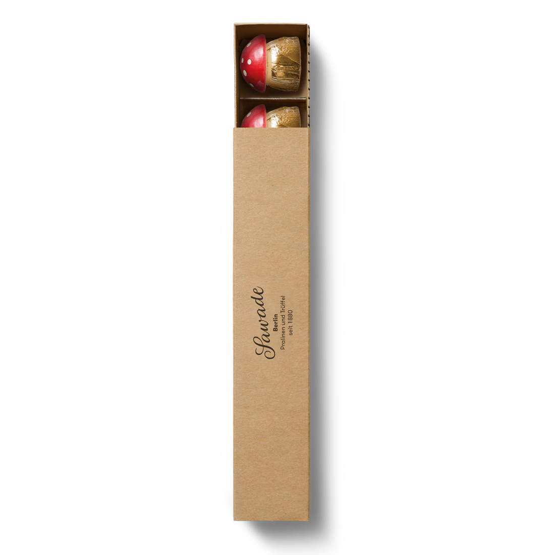 Produktbild: Pralinenstange Nougat-Pilz Ansicht von oben Produktbild: Pralinenstange Nougat-Pilz Ansicht von oben