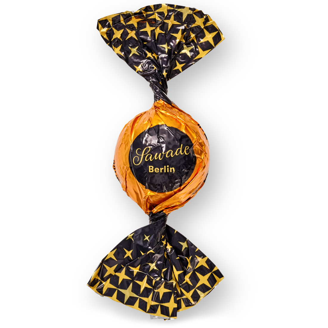 Orange-Karamell Kugel, 10 St. Produktbild: Orange-Karamell Kugel in Zartbitterschokolade geschlossen