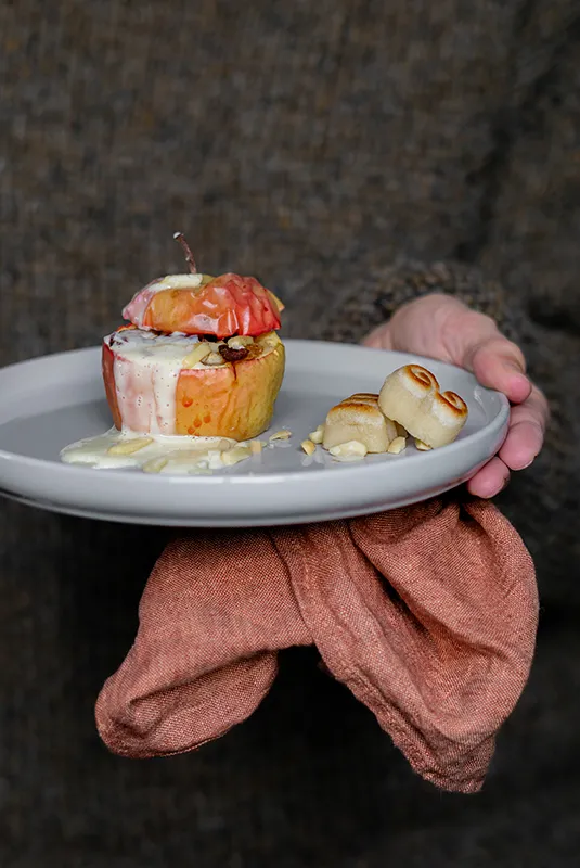 Bratapfelgericht dekorativ