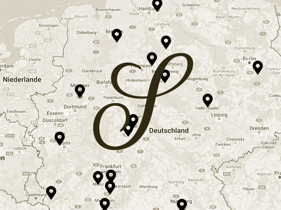 Deutschlandkarte mit Fachhändlerstandorten