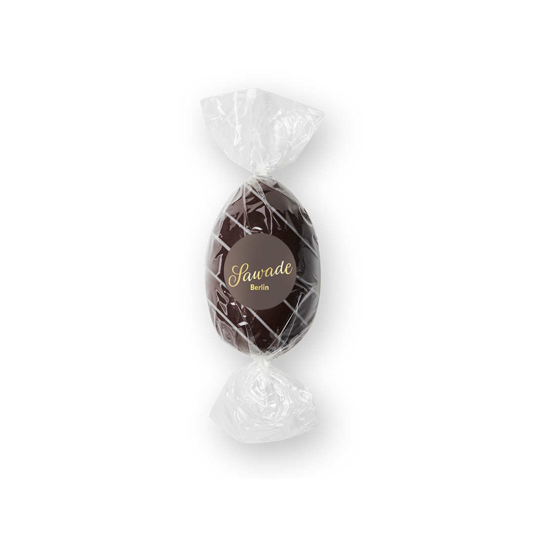 Edelmarzipan Ei Ingwer aromatisiert gewickelt und mit grauer Siegelmarke Edelmarzipan Ei Ingwer aromatisiert gewickelt und mit grauer Siegelmarke