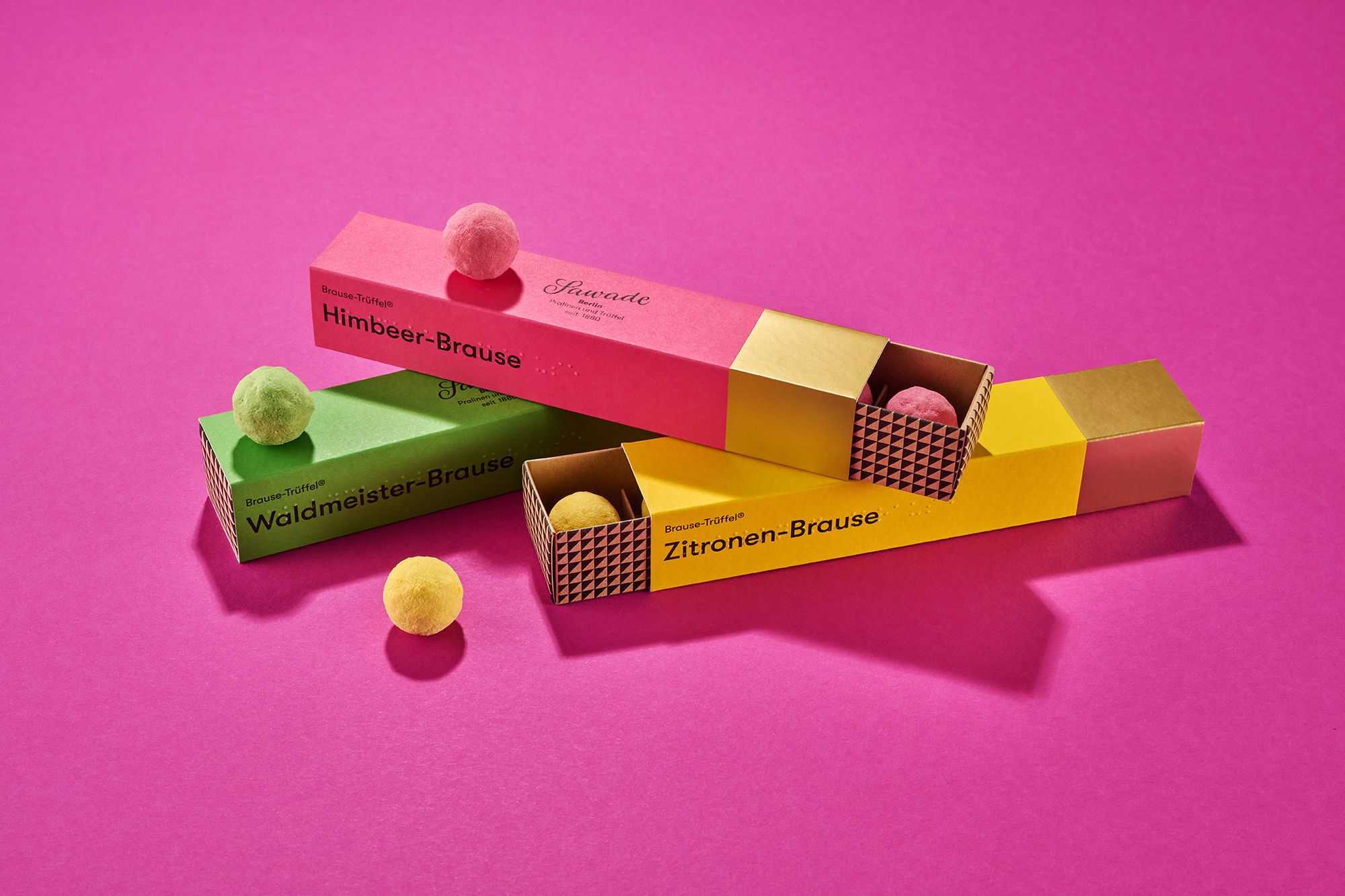 Stimmungsbild: Brause Trüffel mit Pralinenstangen