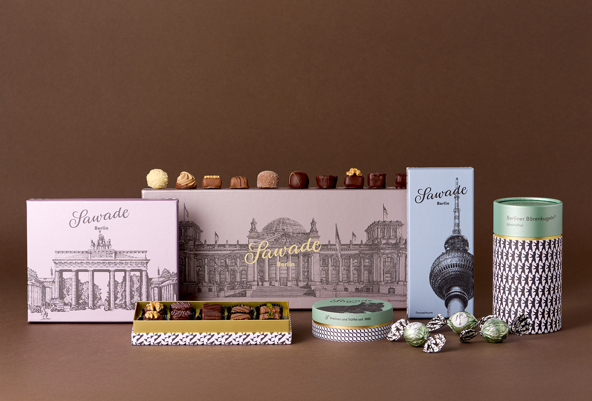 Inszenierung Edition Berlin mit Pralinen