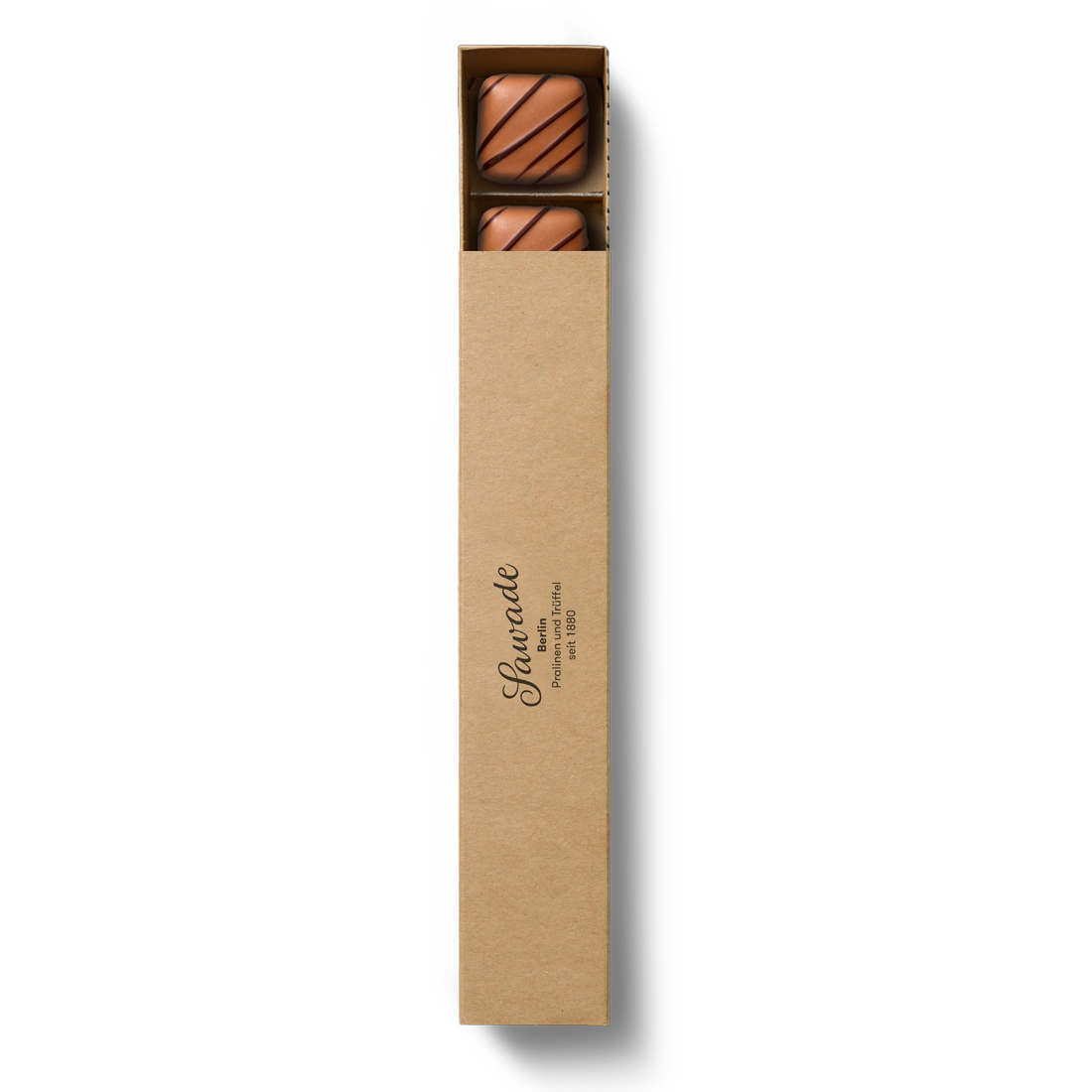 Produktbild: Pralinenstange Blätterkrokant Ansicht von oben Produktbild: Pralinenstange Blätterkrokant Ansicht von oben