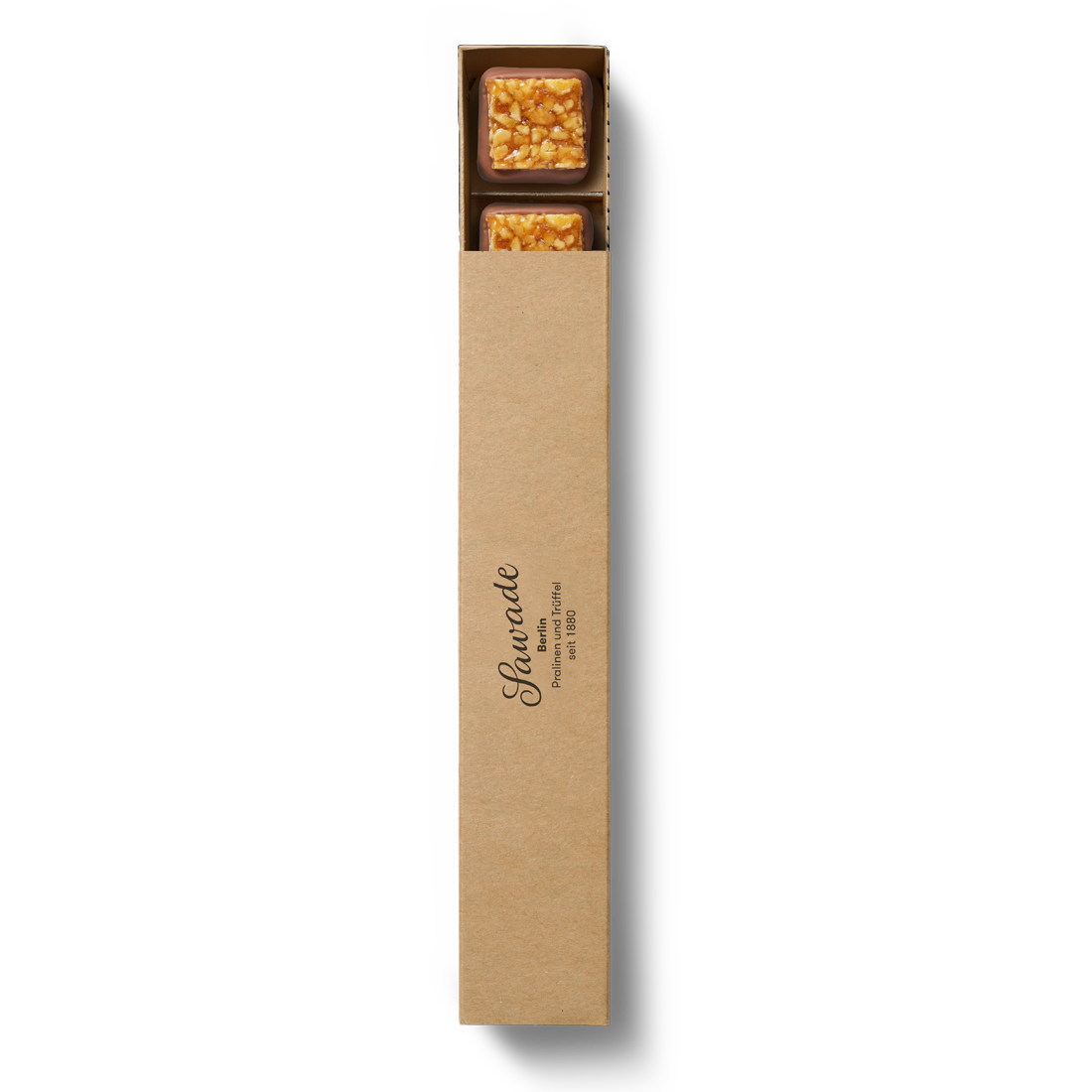 Produktbild: Pralinenstange Nougat-Krokant Ansicht von oben Produktbild: Pralinenstange Nougat-Krokant Ansicht von oben