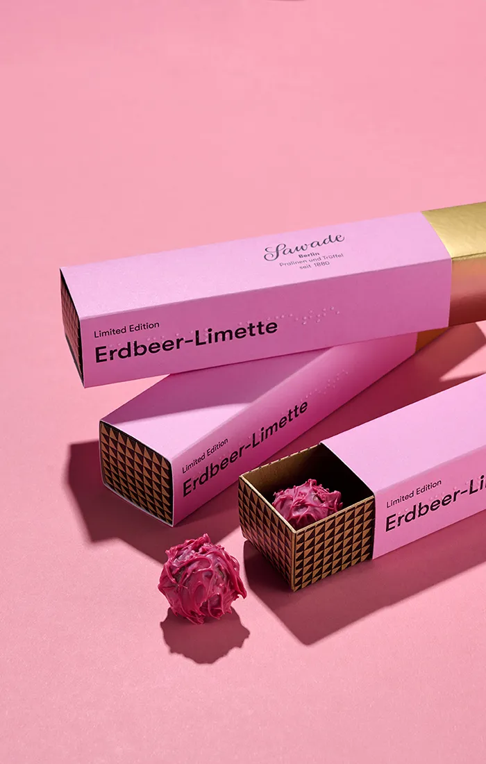 Pralinenstangen Erdbeer-Limette