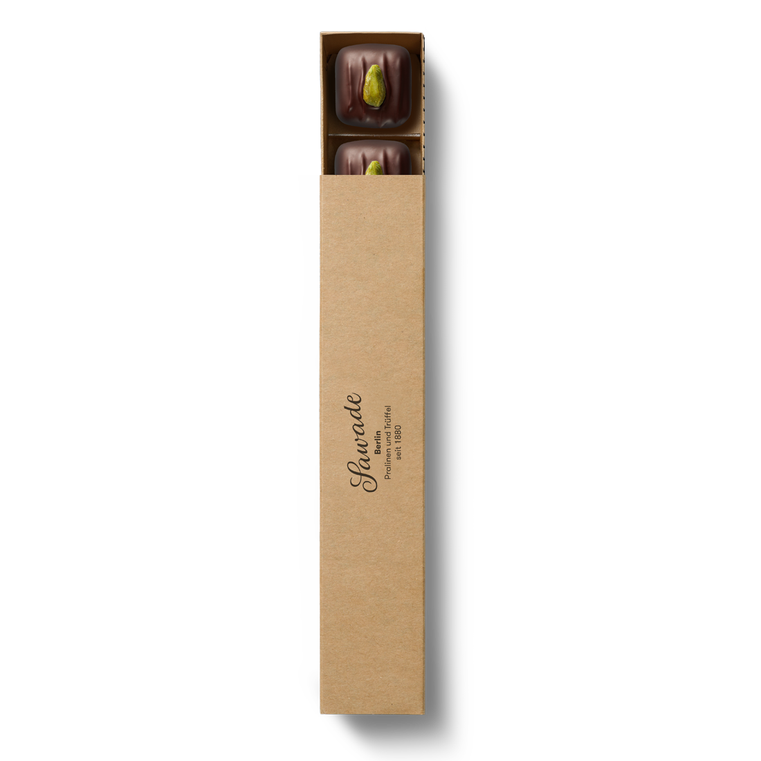 Produktbild: Pralinenstange Pistazien-Marzipan Ansicht von oben Produktbild: Pralinenstange Pistazien-Marzipan Ansicht von oben