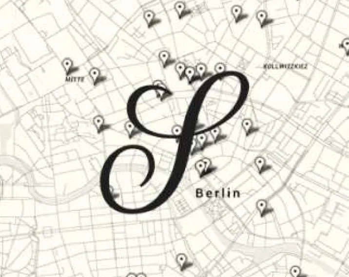 Sawade Logo auf einem Stadtplan von Berlin