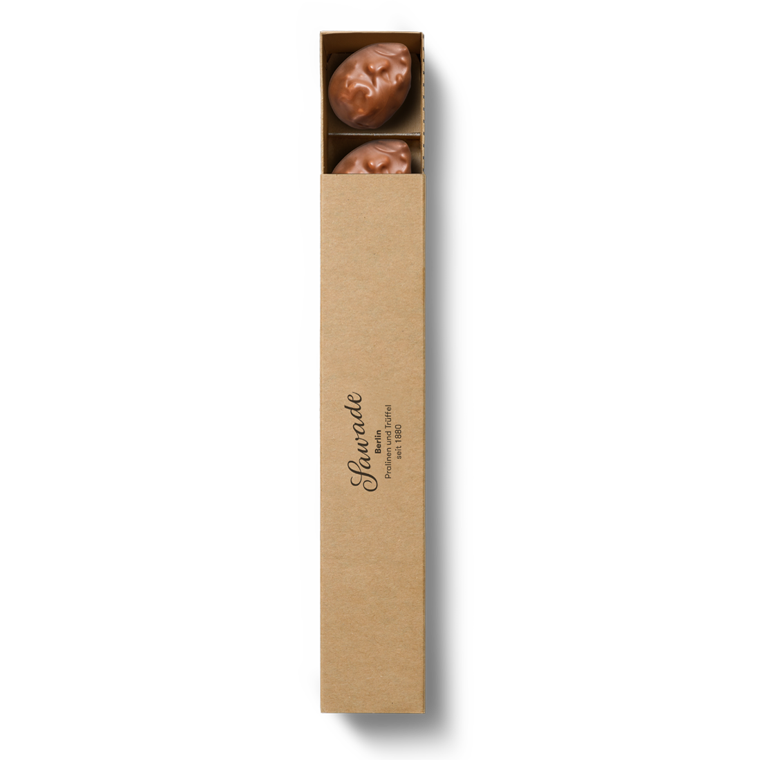 Produktbild: Pralinenstange Walnuss auf Weinbrandmarzipan Ansicht von oben Produktbild: Pralinenstange Walnuss auf Weinbrandmarzipan Ansicht von oben