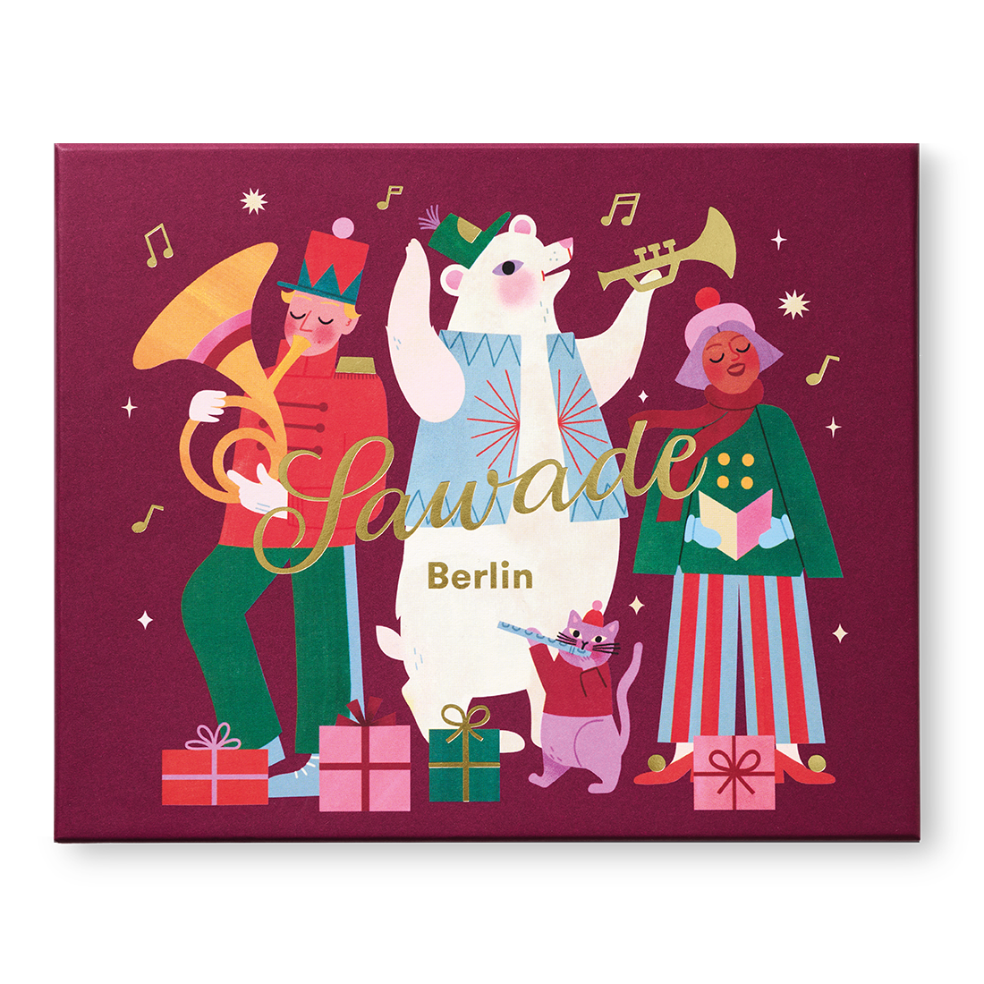 Große Pralinenschachtel mit Motiv Musikanten