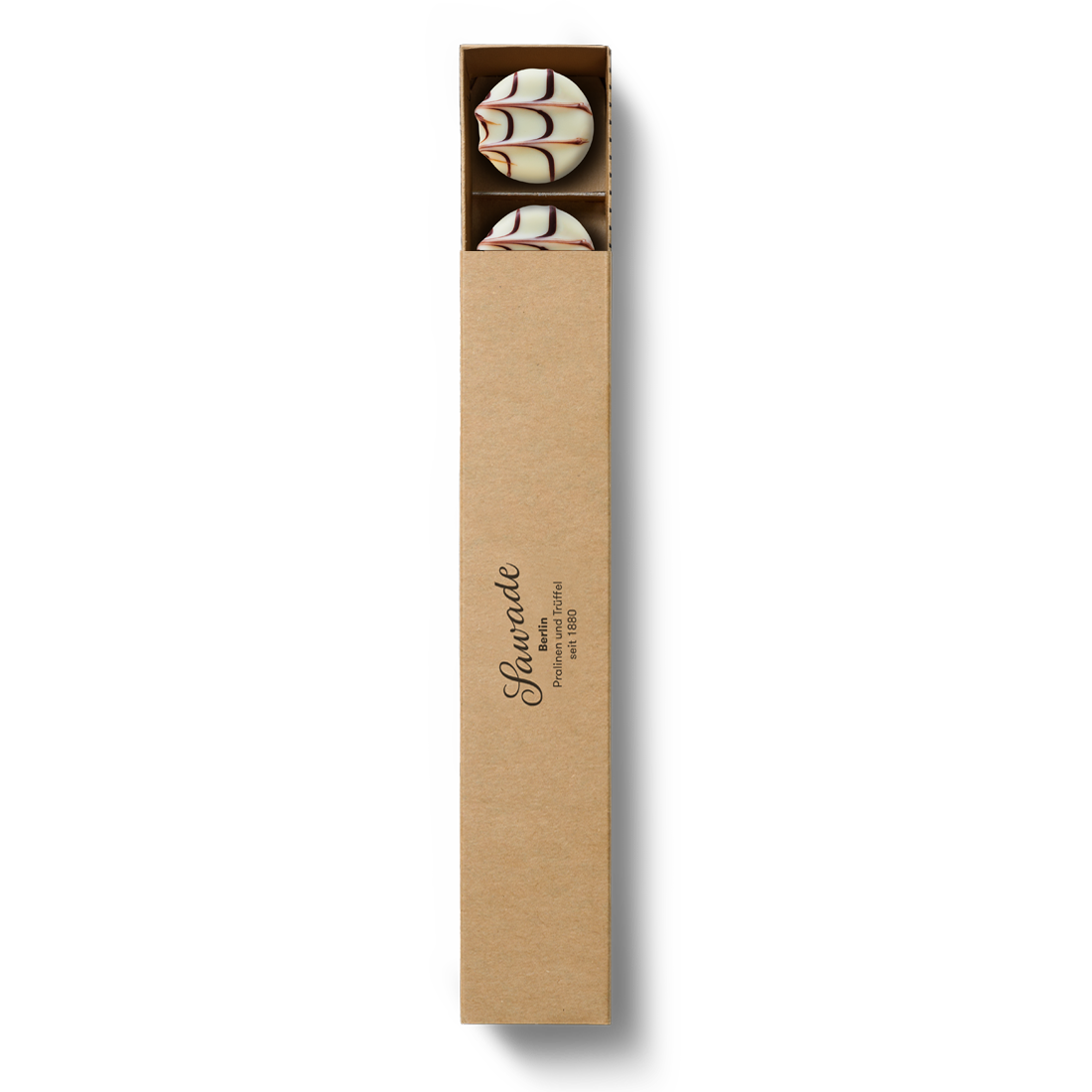 Produktbild: Pralinenstange Rum-Trauben-Trüffel Ansicht von oben Produktbild: Pralinenstange Rum-Trauben-Trüffel Ansicht von oben