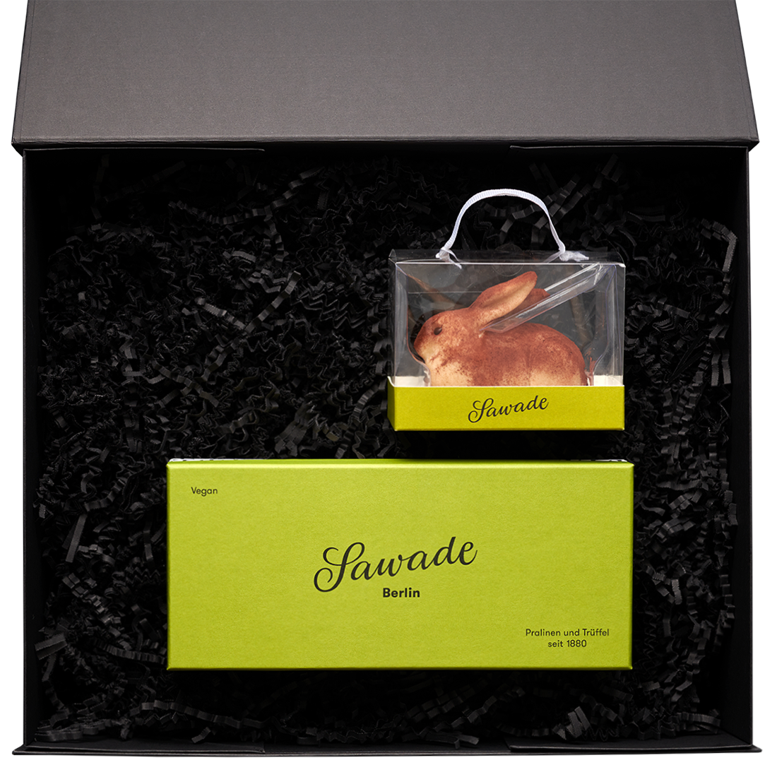 Geschenkbox mit Dürerhase und Vegan 115g Geschenkbox mit Dürerhase und Vegan 115g