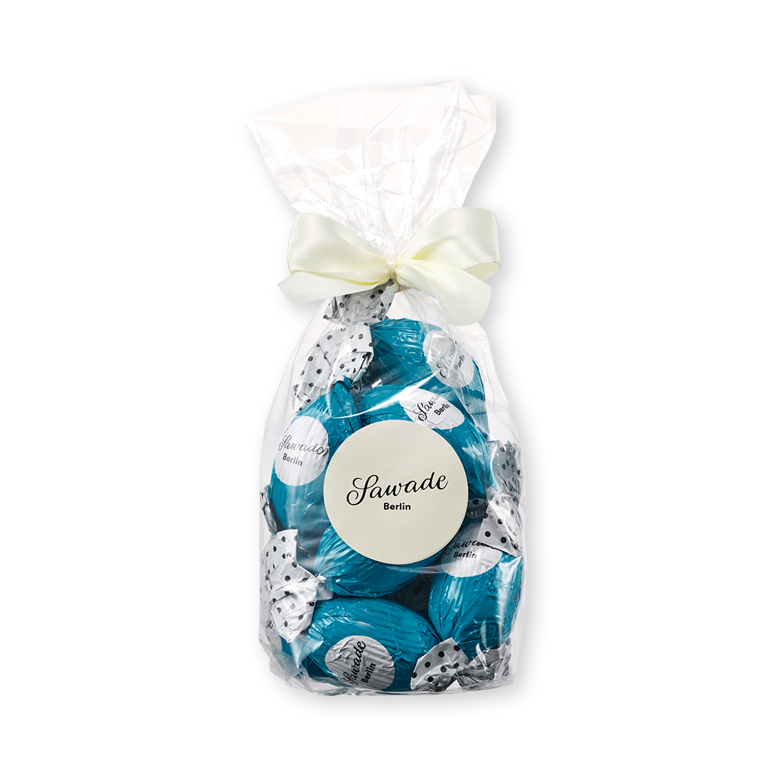 Produktbild: Nussnougat Eier Vollmilchschokolade im Beutel Produktbild: Nussnougat Eier Vollmilchschokolade im Beutel