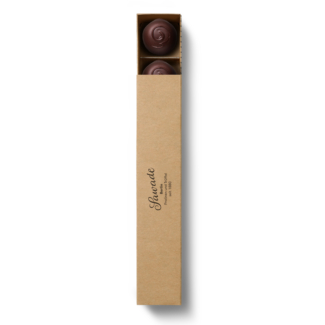 Produktbild: Pralinenstange Bitter-Sahne-Trüffel Ansicht von oben Produktbild: Pralinenstange Bitter-Sahne-Trüffel Ansicht von oben