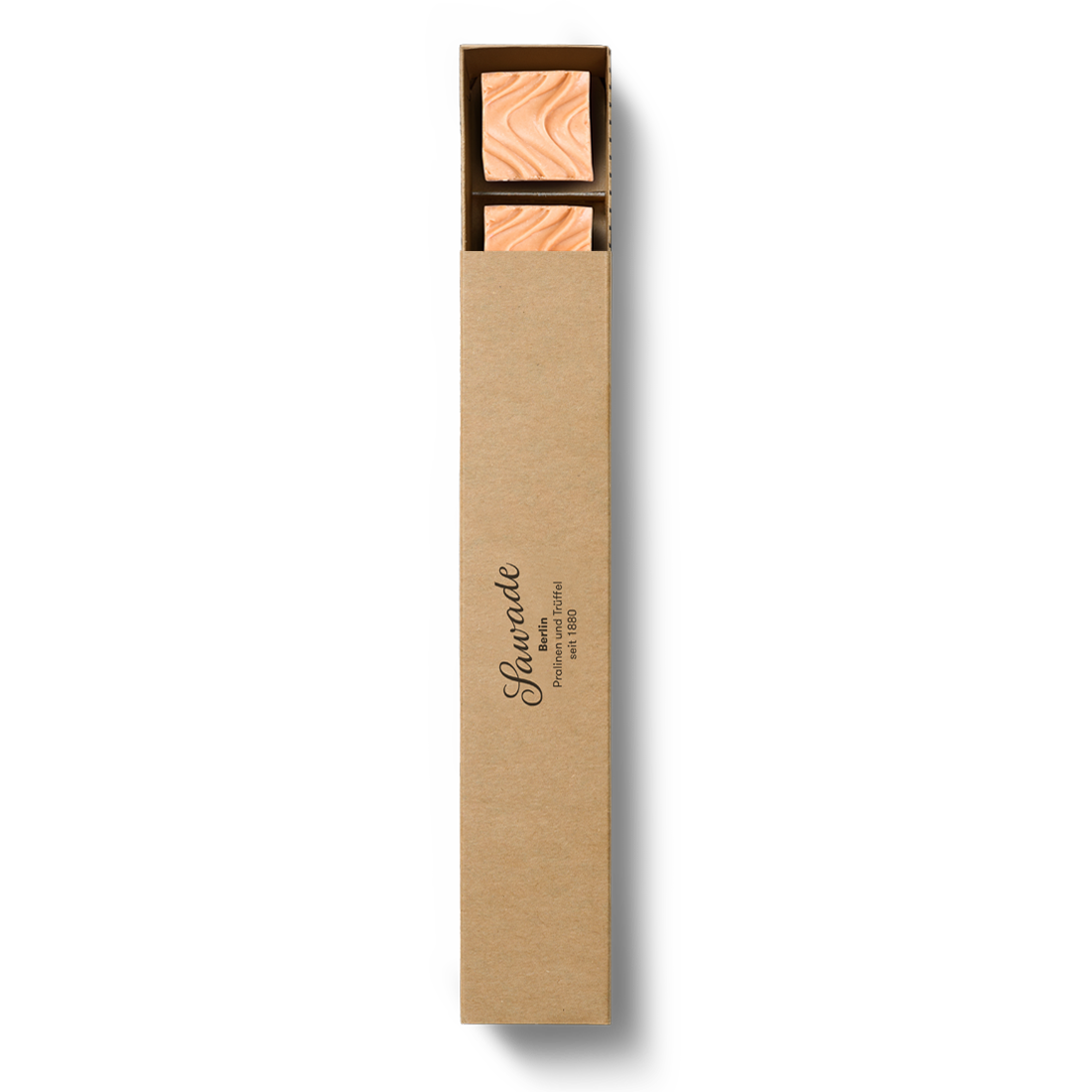 Produktbild: Pralinenstange Nougat mit ganzen Nüssen Ansicht von oben Produktbild: Pralinenstange Nougat mit ganzen Nüssen Ansicht von oben