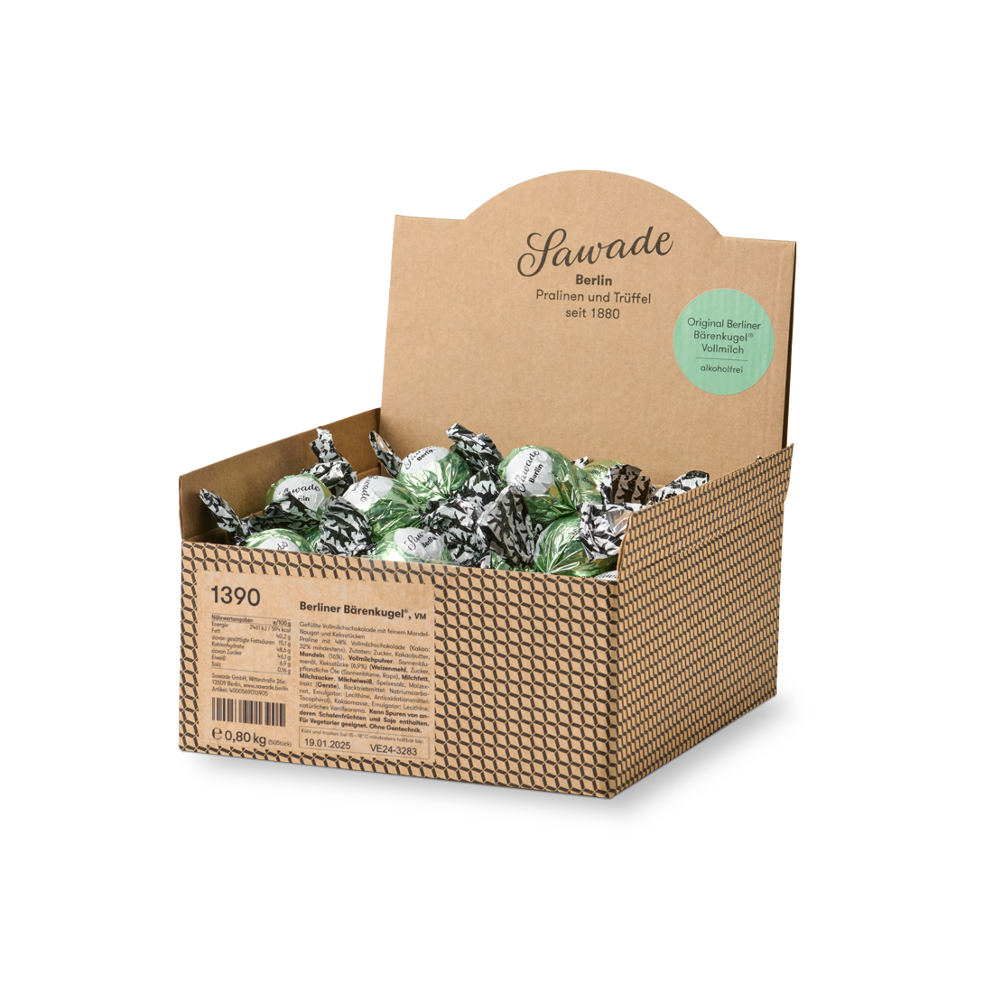 Berliner Bärenkugel®, 50 St. Bärenkugel im Display Karton