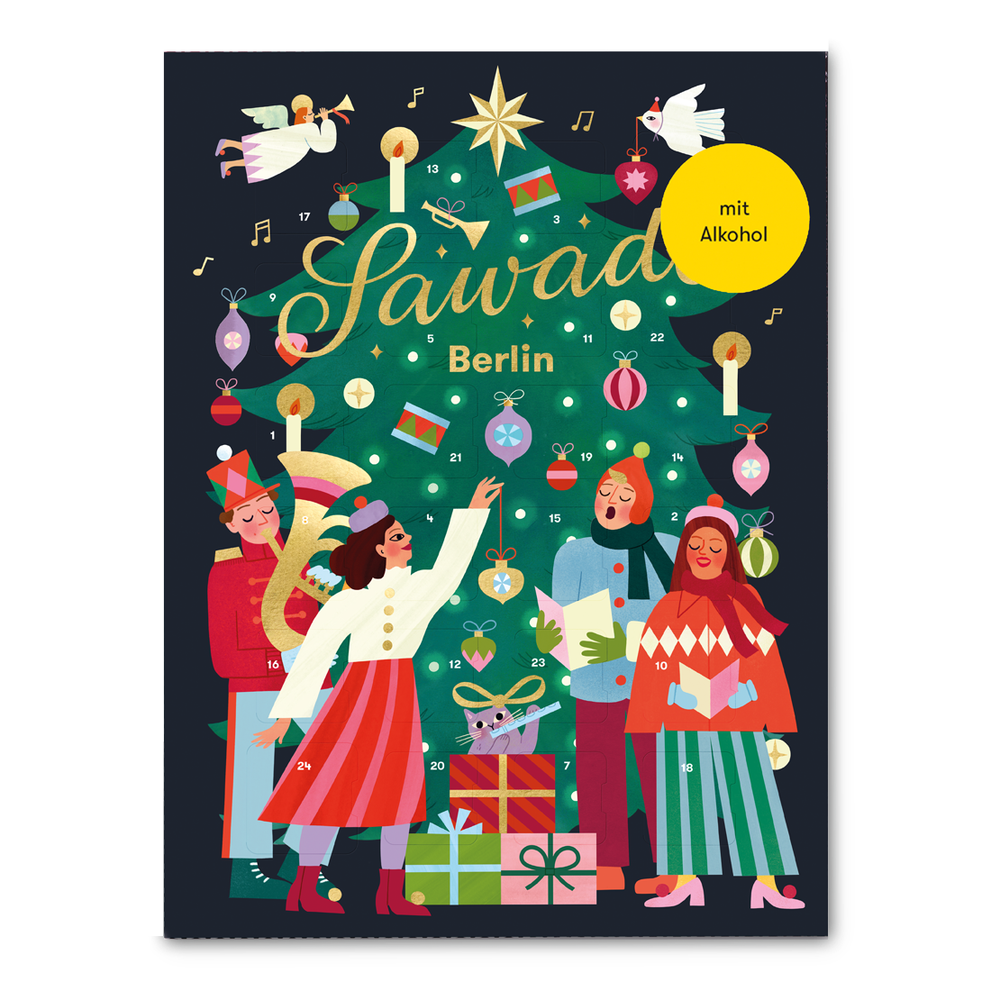 Adventskalender gemischt »Tannenbaum« Adventskalender Tannenbaum - mit Alkohol