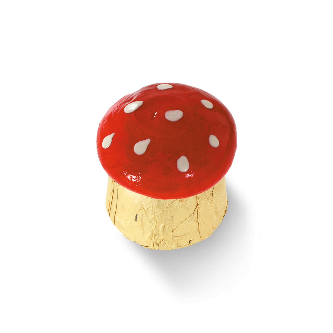 Produktbild: Dreiviertel Ansicht von oben Nougat-Pilz aus der Edition Glück Produktbild: Dreiviertel Ansicht von oben Nougat-Pilz aus der Edition Glück